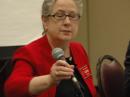 ARRL President Kay Craigie, N3KN, gets ready to call the January 2015 Annual Meeting of the ARRL Board of Directors to order. [Larry Bilansky Special Photography photo]